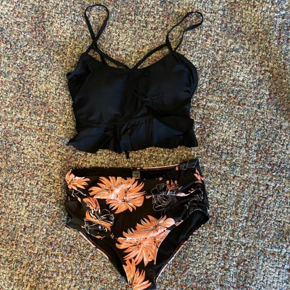 Shein Floral High Waist Tankini NWT Medium - Picture 3 of 3